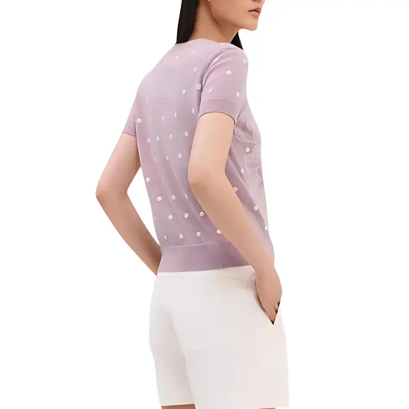 HERMES SS25 Cashmere Sweater Women's Purple-1