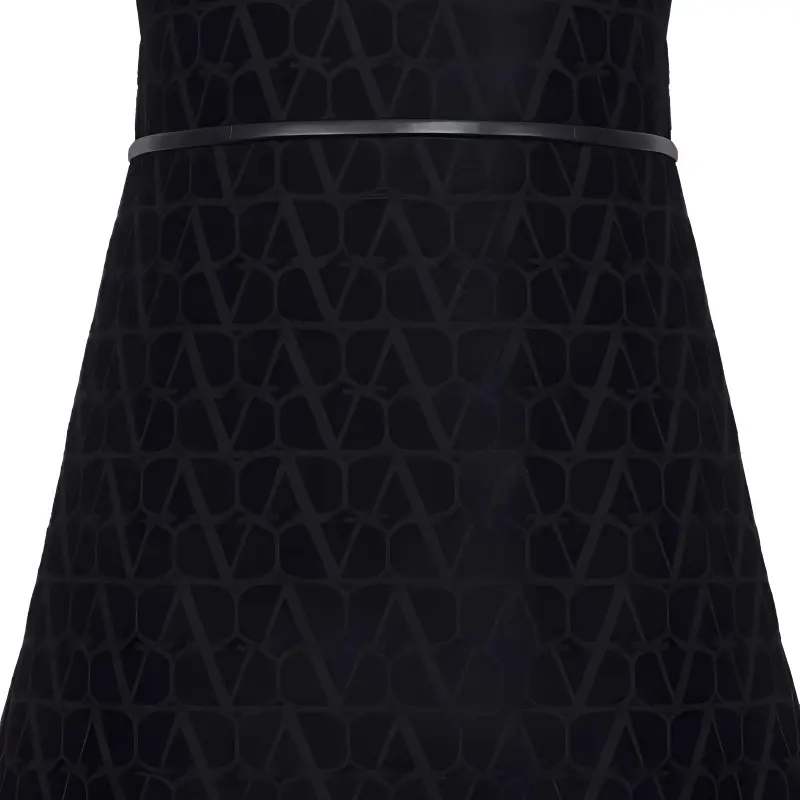Valentino Short Sleeved Dress Women's Black-4