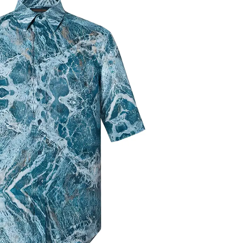 LOUIS VUITTON Shirt Men's Lake Blue-4
