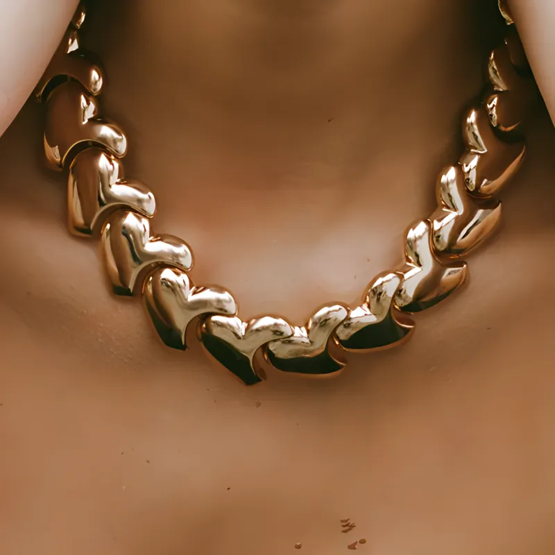 ZARA Metal Zinc Brass Necklaces Women's Gold-2
