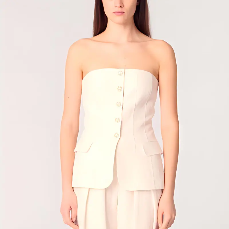 Maje Crystal buttons Top-1