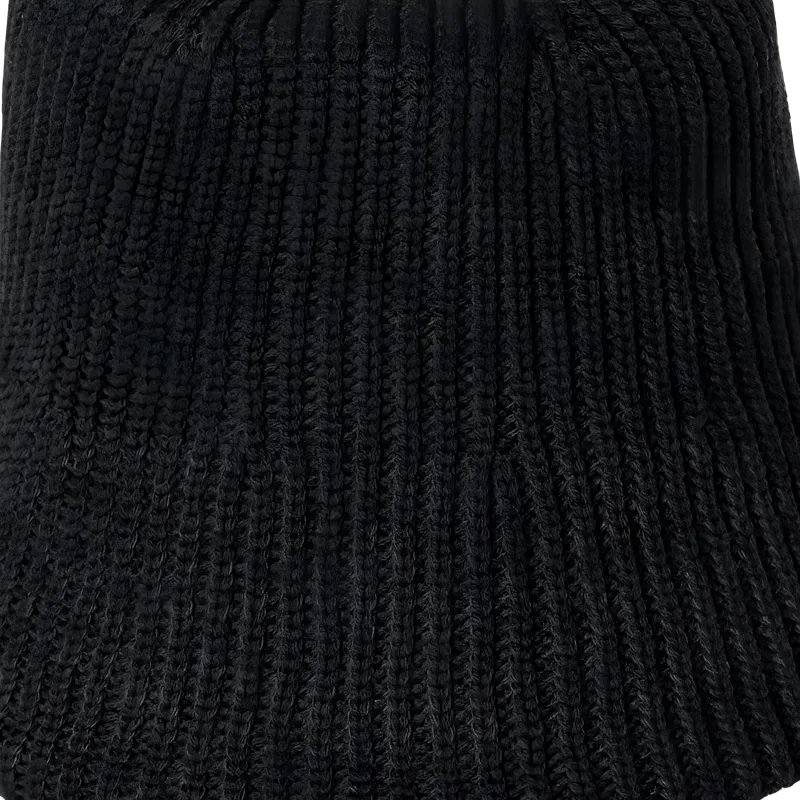 COS Wool Polyester Fiber Cotton Beanies Women's Black-2