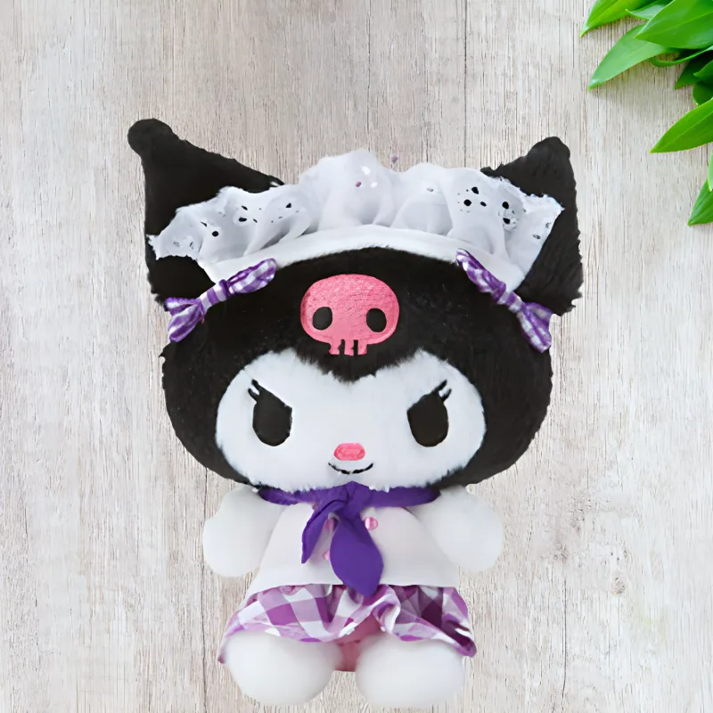 Sanrio Kuromi Maid Coffee Collection Dolls Plush Doll 15cm Height-2
