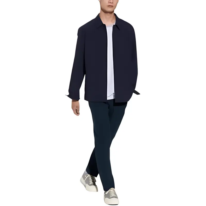 UNIQLO Casual Pants Men's Deep Sea Blue-2