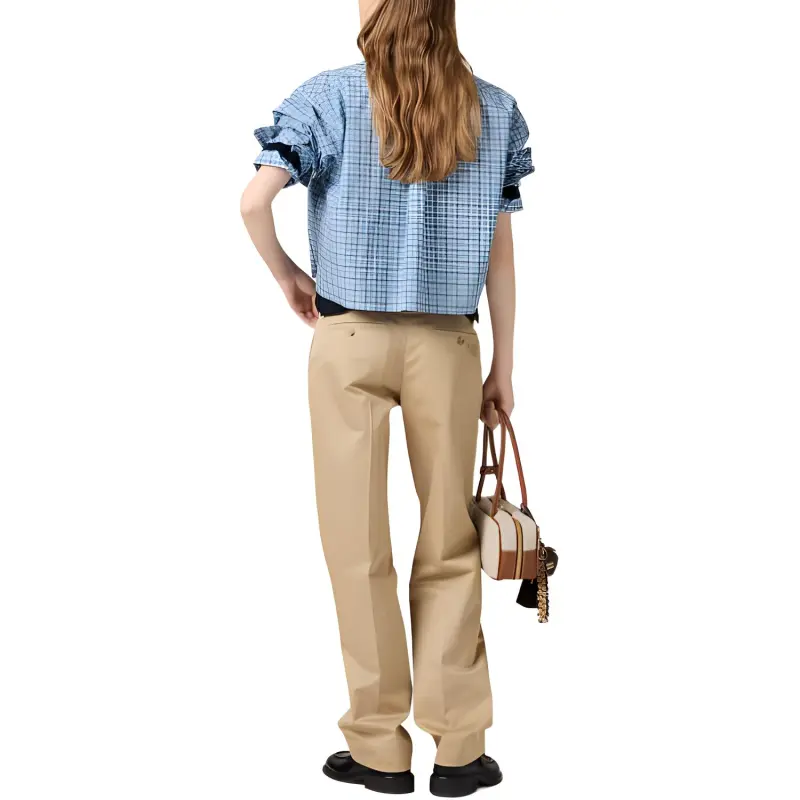 MIU MIU Checked Poplin Shirt-2