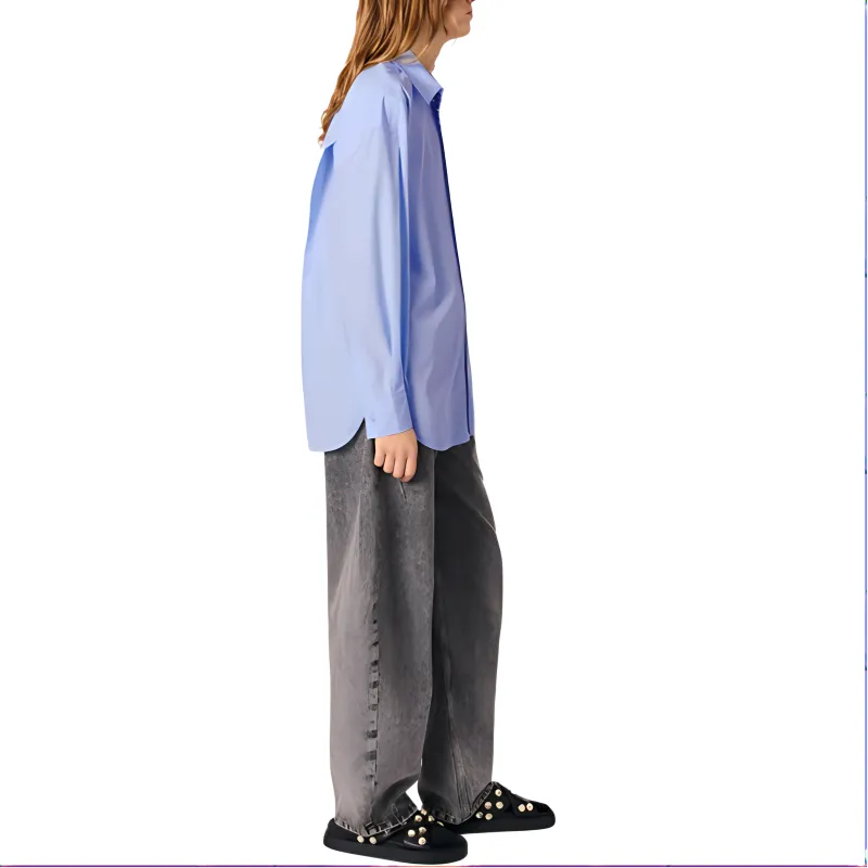 Maje Rhinestoned Poplin Shirt-1