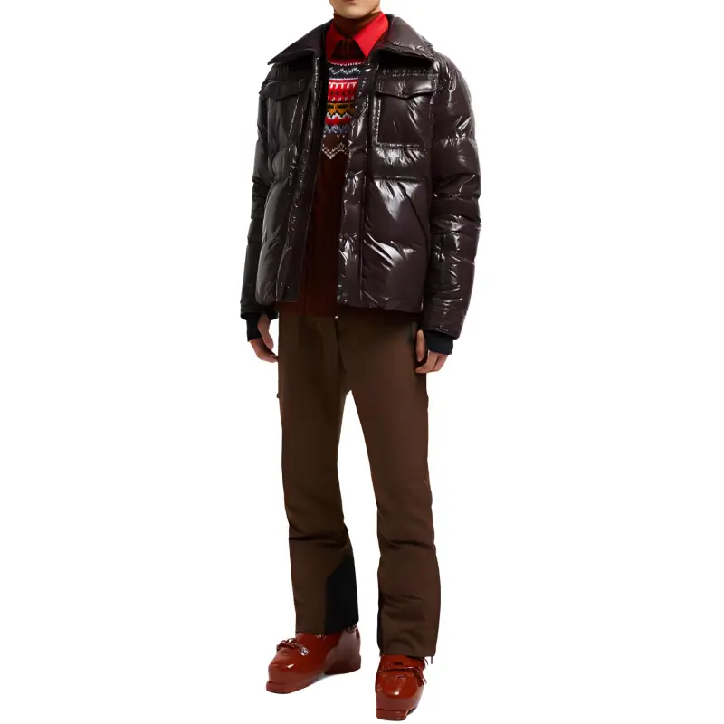 Moncler Ski Pants Men Brown-1