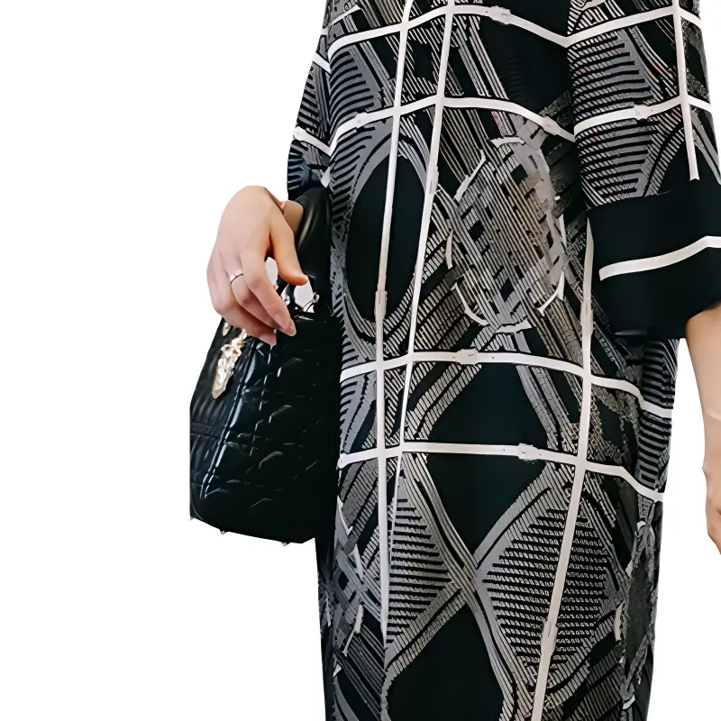 HERMES Long-Sleeved Dresses Women's Black-4