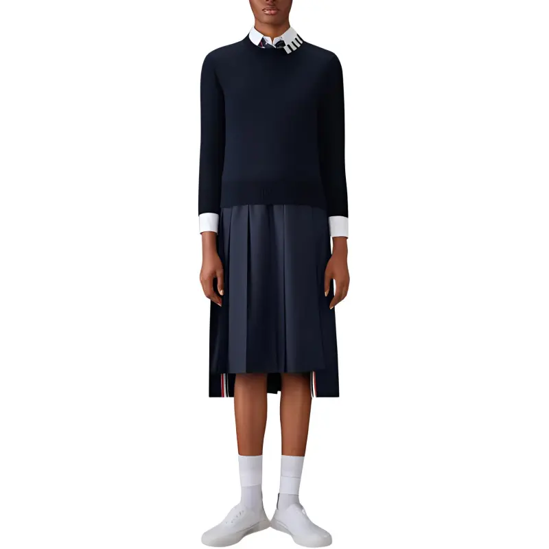THOM BROWNE 4 Bar Crewneck Jumper-1