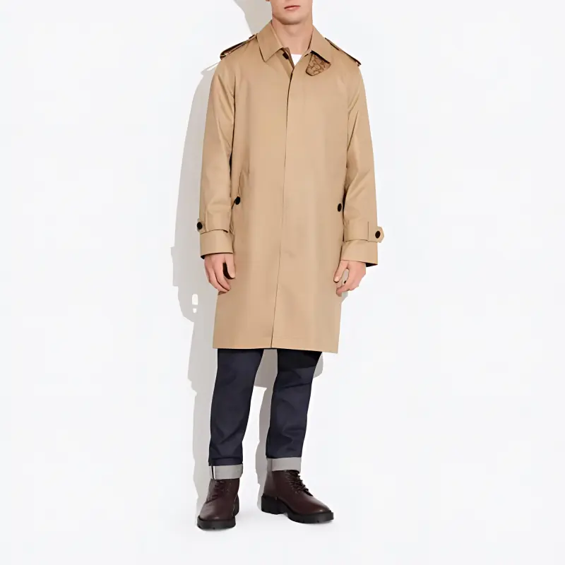 COACH Trench Coats Men Khaki-1