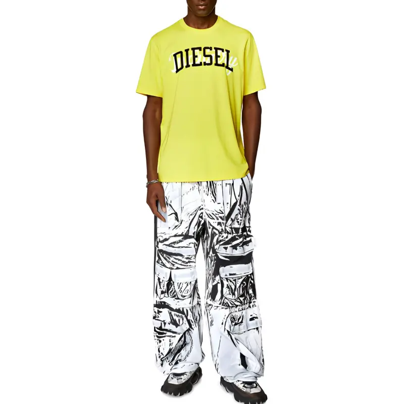 DIESEL Logo Printed Crewneck T Shirt-1