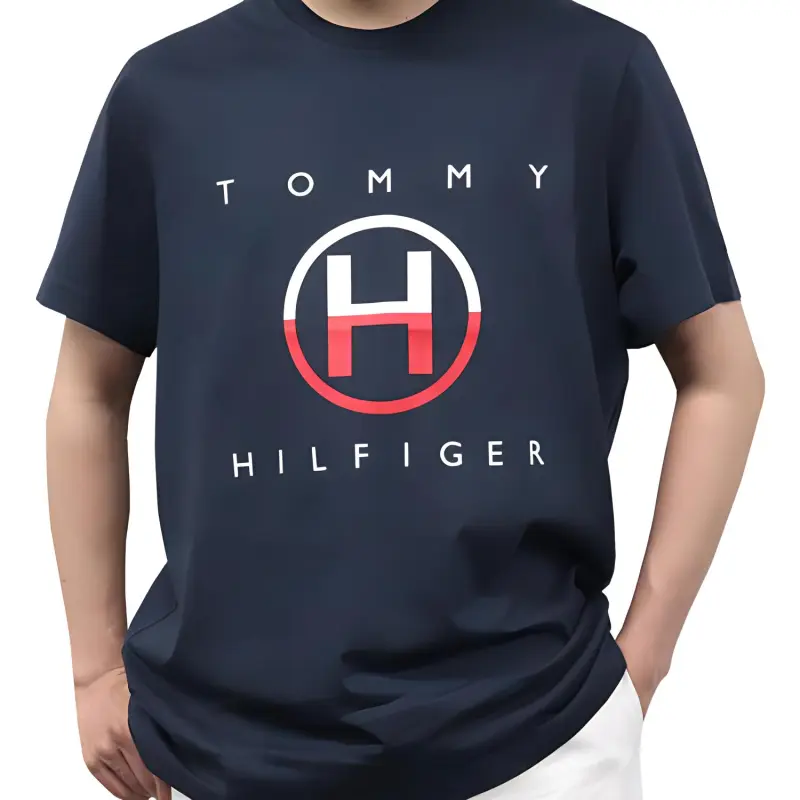 Tommy Hilfiger T Shirts Men Marine Blue-2