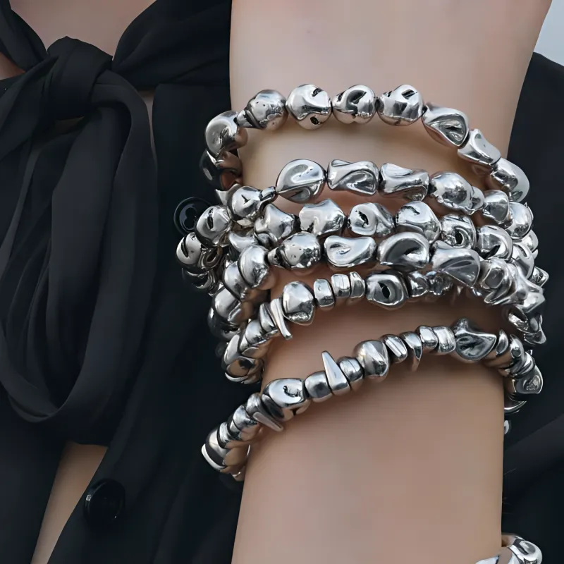ZARA Plastic Bracelets Women's Silver-2