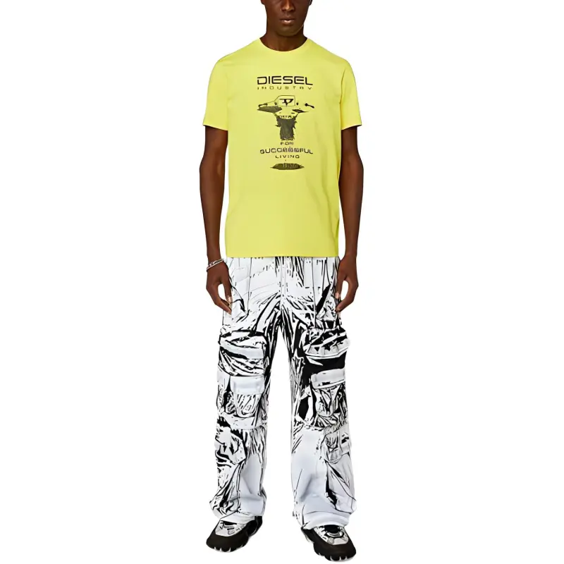 DIESEL T Shirts Men Yellow-1