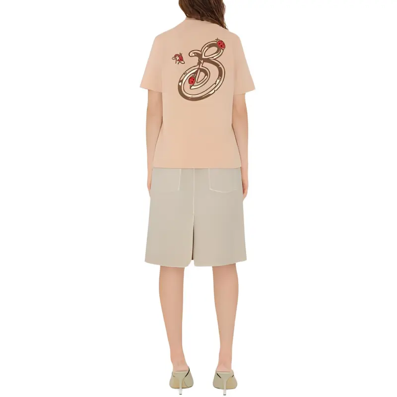 Burberry Logo Printed Crewneck T Shirt-3