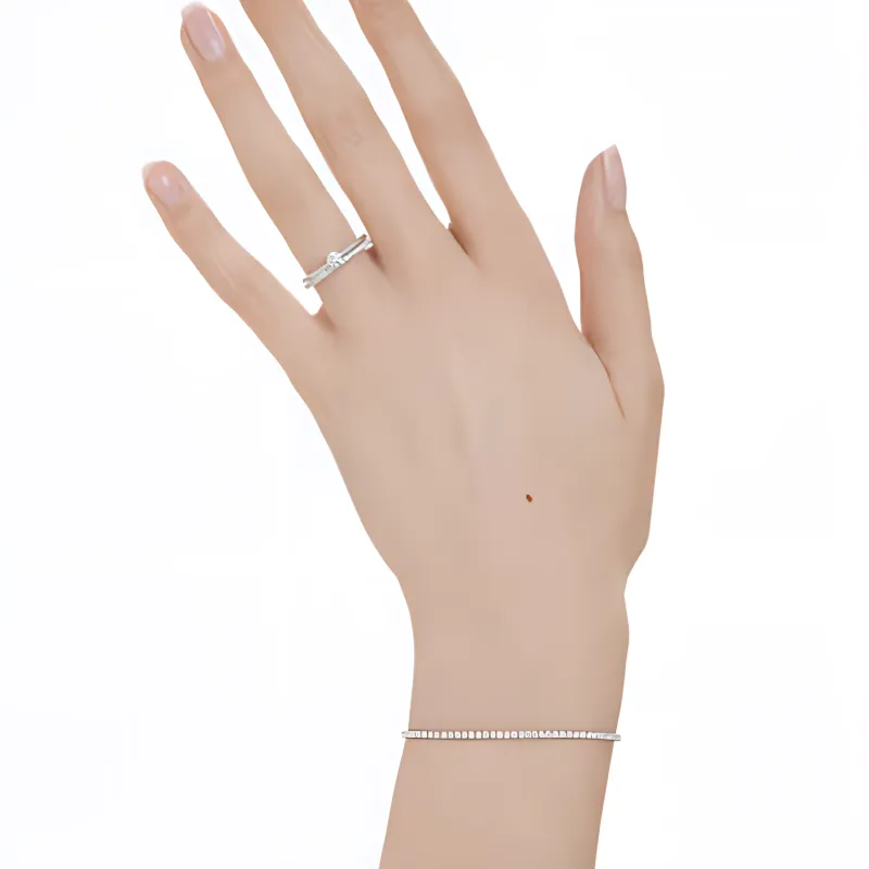 Swarovski 18K Gold Bracelets Women's Silver-2