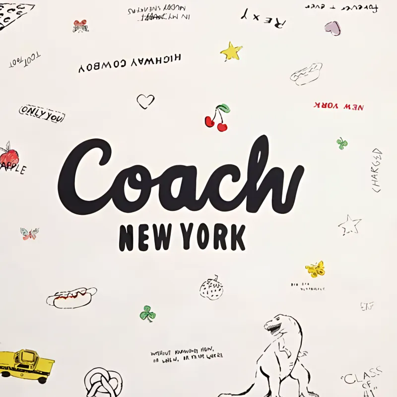 COACH Silk Scarves Women's White-1