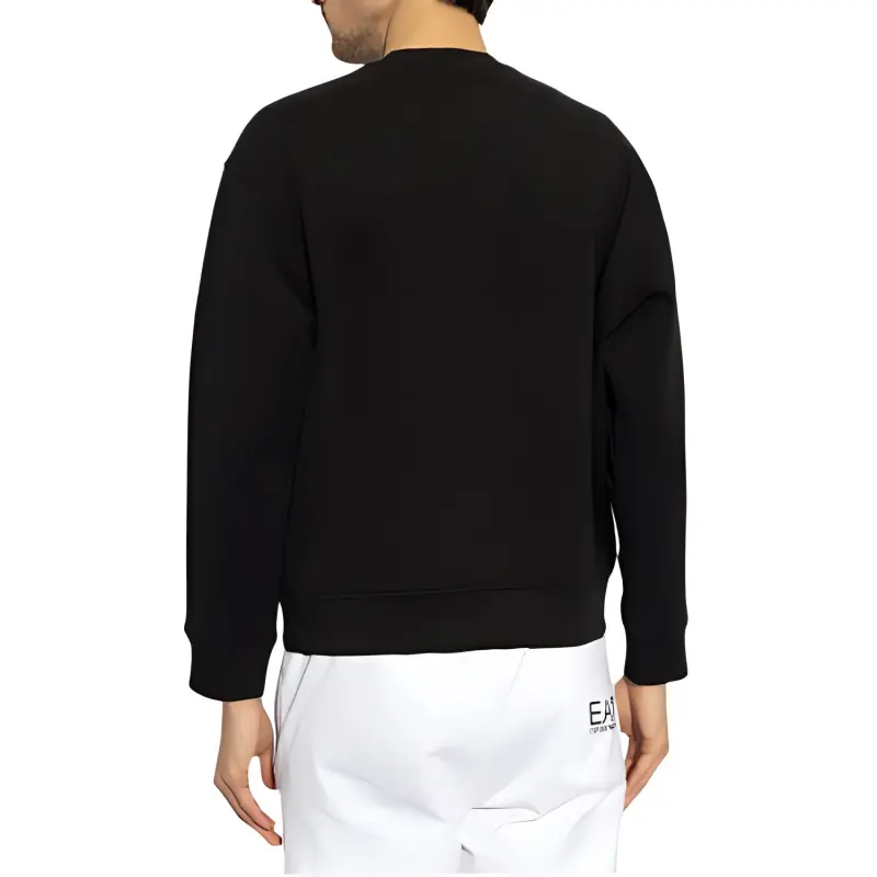 EMPORIO ARMANI Asv Double jersey Sweatshirt With Embossed Embroidered Logo-4