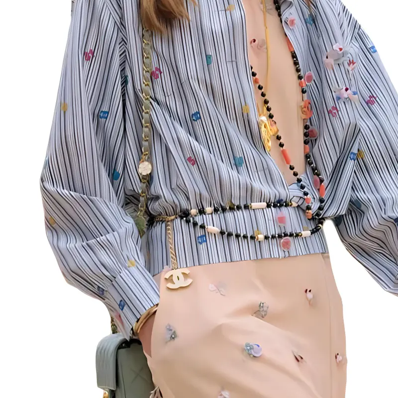 CHANEL Shirts Women's Blue-3