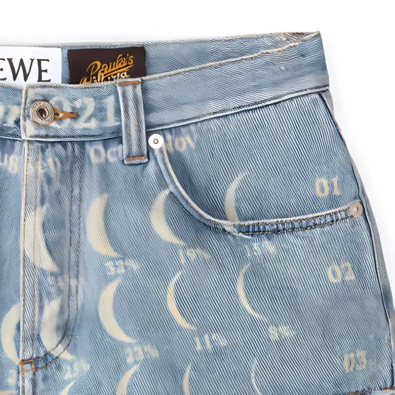 LOEWE Moon Calendar Shorts 'Blue'-4
