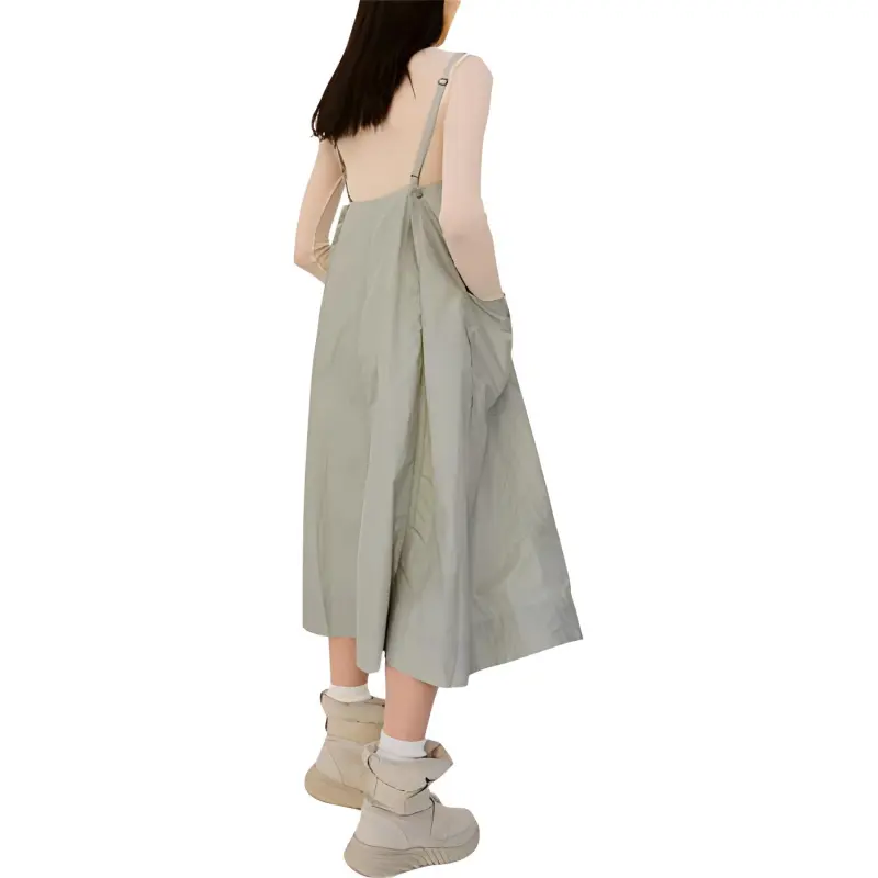 ZARA x And Wander SS25 Slip Dress Women's Light Green-3