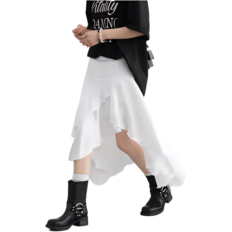 CHIC VEN Casual Long Skirt A Shape Fishtail Dress Women's-1