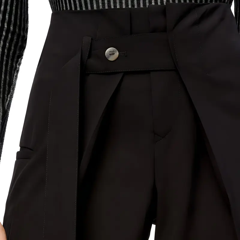 LOEWE Luxury Cropped Belted Pants 'Black'-4