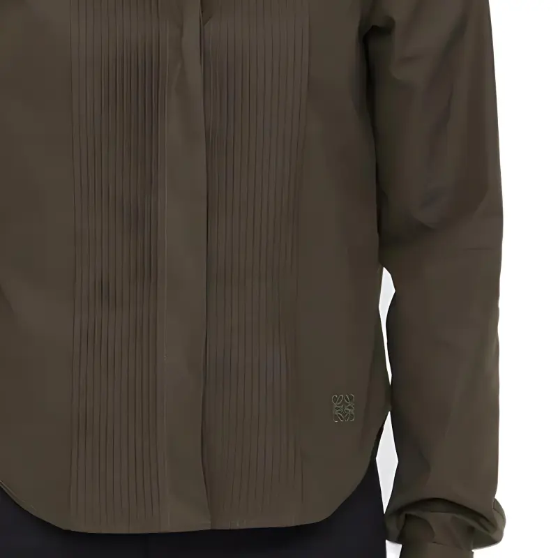 LOEWE Pleated Long-Sleeved Shirt-3
