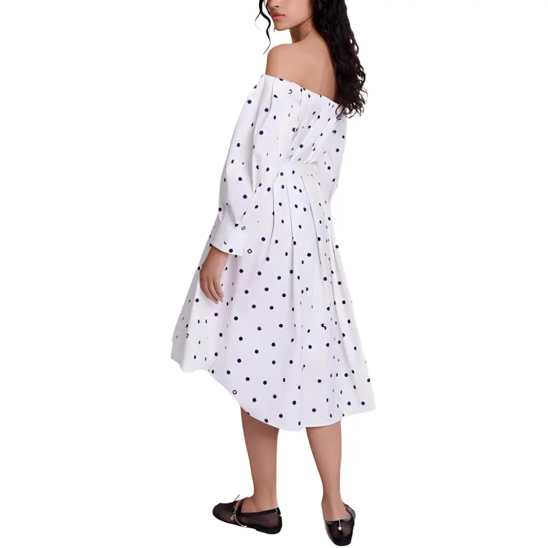 Maje Off shoulder Shirt Dress-3