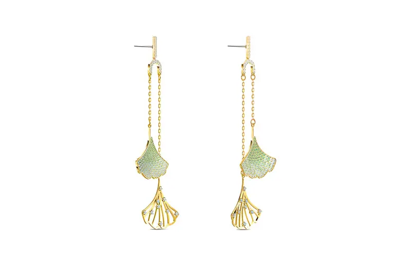Swarovski STUNNING GINKO Earrings Women's-2