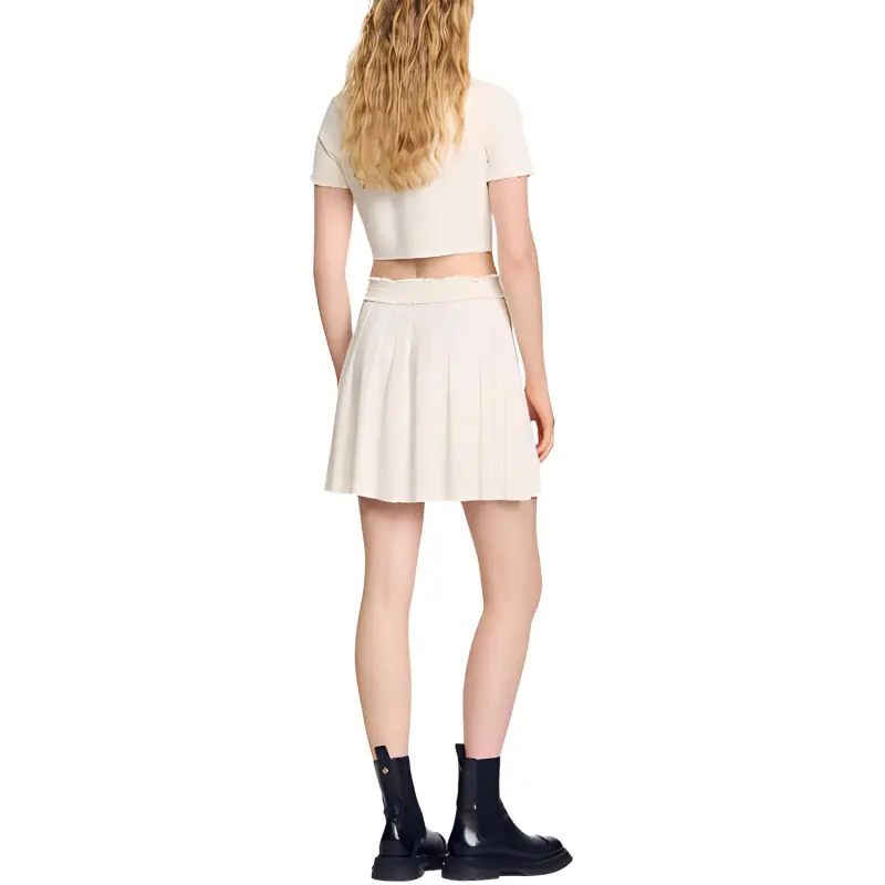 Sandro Ribbed knit A line Skirt-2