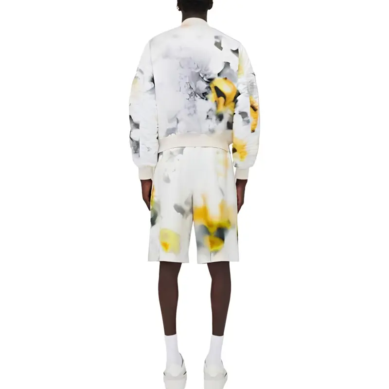 Alexander McQueen Obscured Flower Padded Bomber Jacket-3