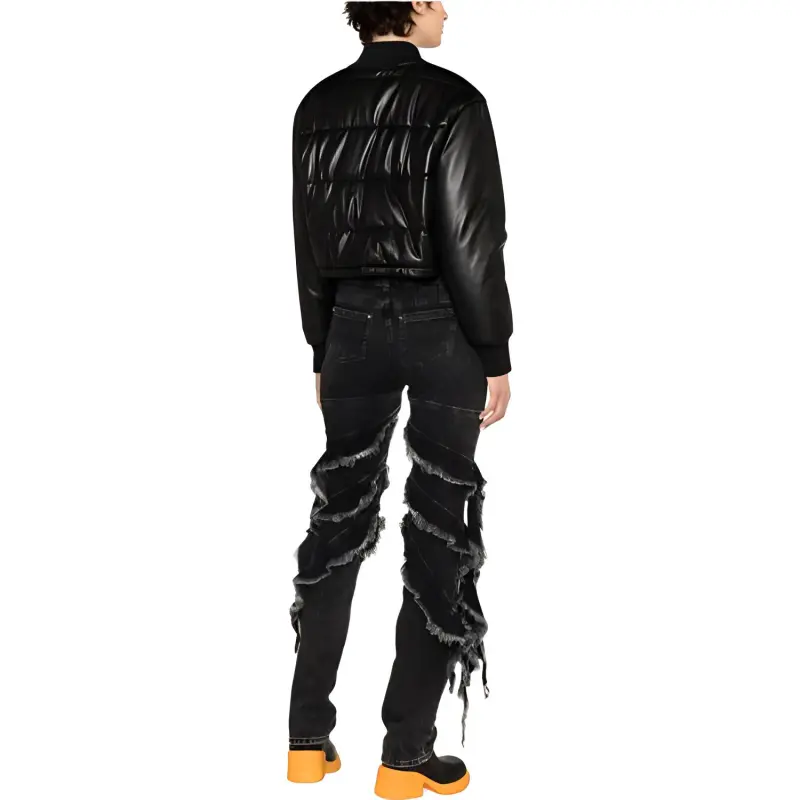 MSGM Cropped Quilted Jacket-4