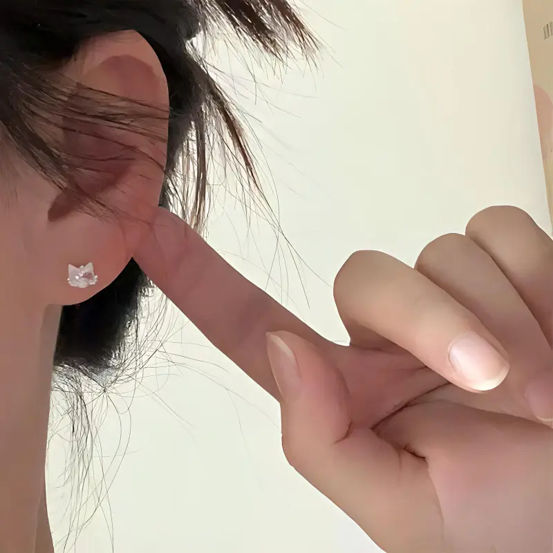 GUDUD Charming And Versatile Earrings Stud Earrings Women's-3