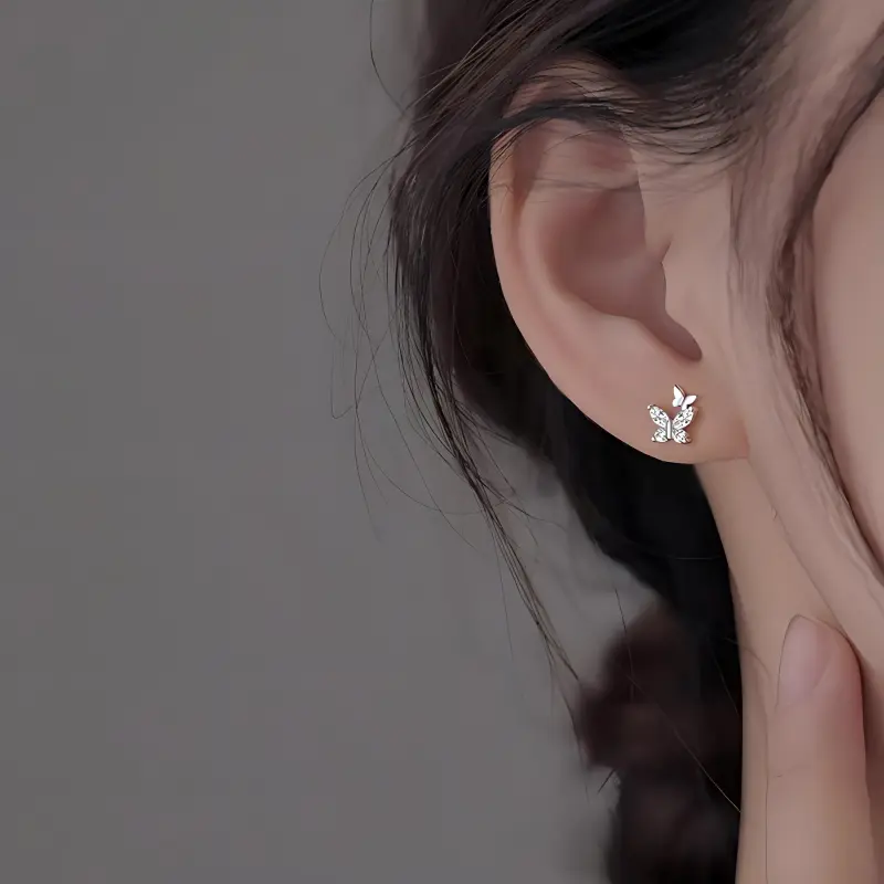 SWEET PLANET S999 Fine Silver Stud Earrings Women's-1