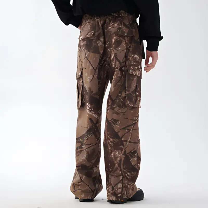 BUTTBILL Cargo Pants Unisex Branch Camouflage-2
