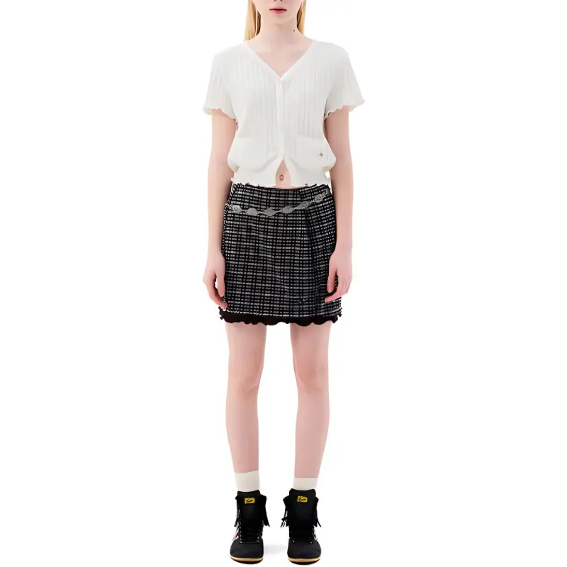 Kirsh FW23 Casual Short Skirts Women's Brown-1