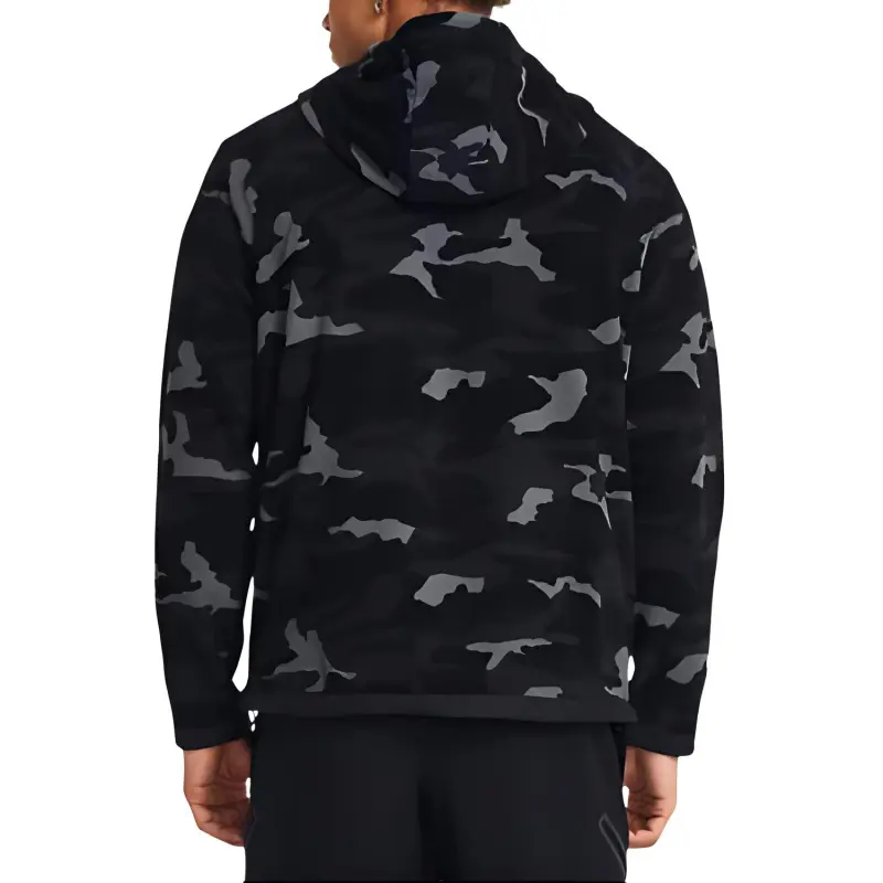 Under Armour Microfleece Printed Hoodie Sweatshirt Men's Black-3