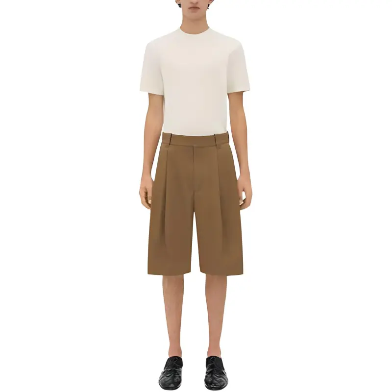 Bottega Veneta Gabardi Shorts Knitted Sweatpants Men's Brown-3