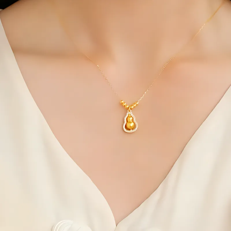 Chongqing Gold Store S925 Silver Necklaces Women's-4