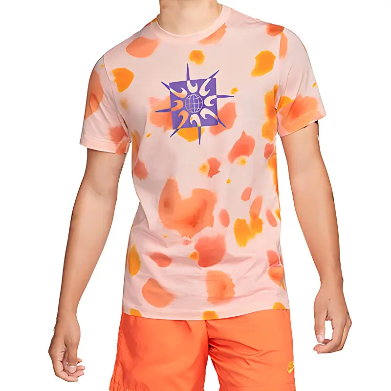 Nike T Shirts Men Orange-2