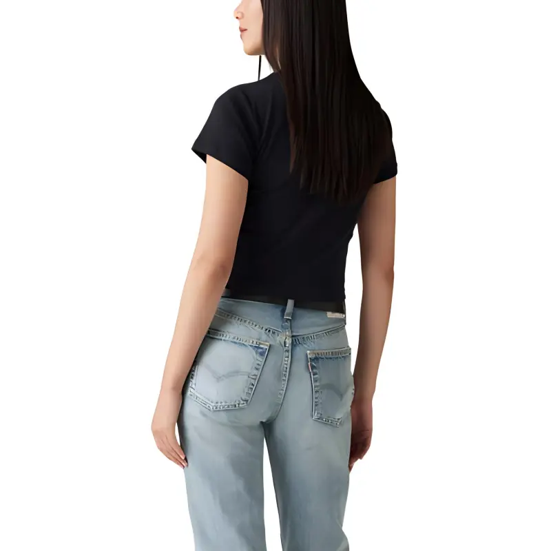 Levis T Shirts Women's Black-2