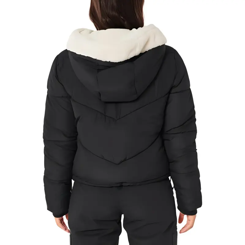 Hollister Puffer Jacket Women's Black-2