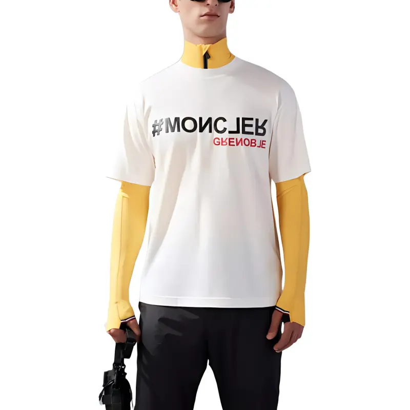 Moncler Grenoble T Shirts Men White-1