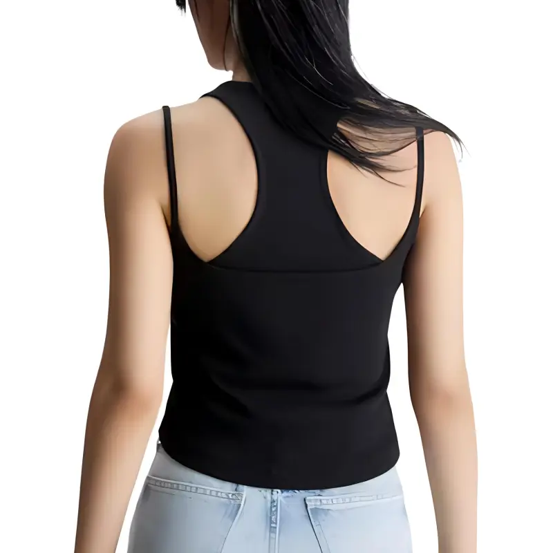 CALVIN KLEIN Tank Tops Europe Version Women's Black-3