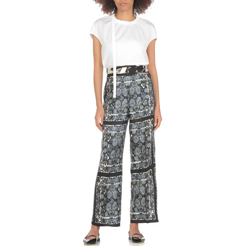MaxMara Patty Graphic print Cropped Trousers-1