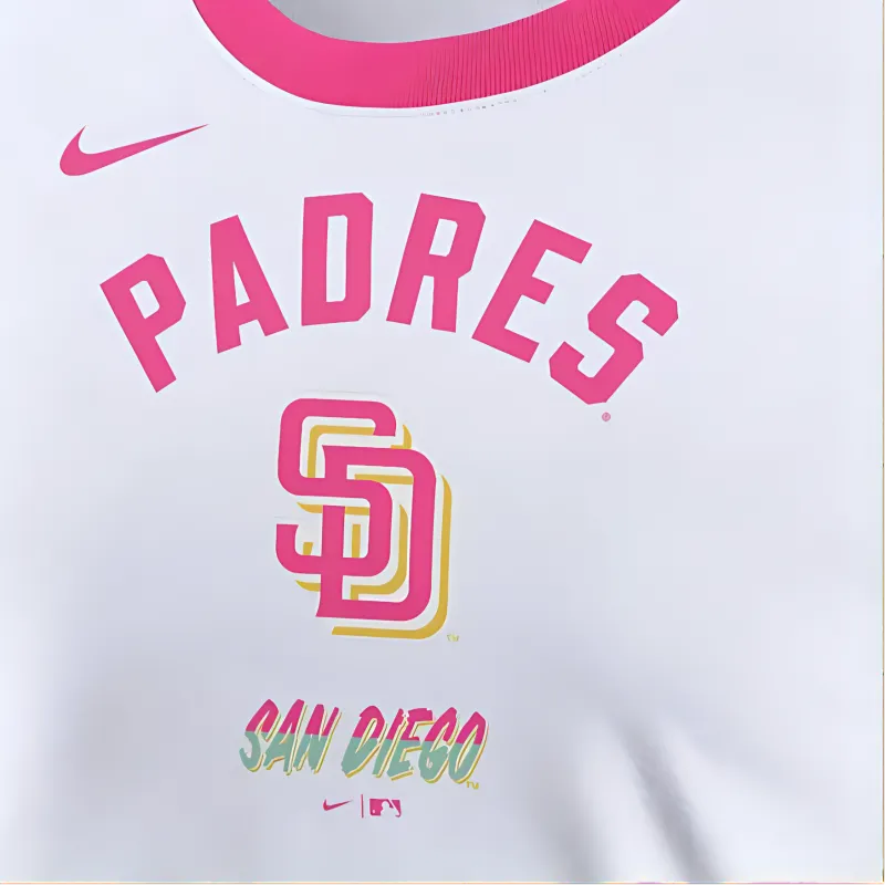 Nike San Diego Padres City Connect Women's Nike Mlb Ringer T Shirt-2