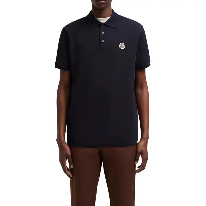 Moncler Logo Patch Short Sleeved Polo Shirt-1