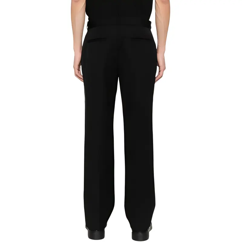OFF WHITE Logo Embroidered Straight Leg Trousers-4