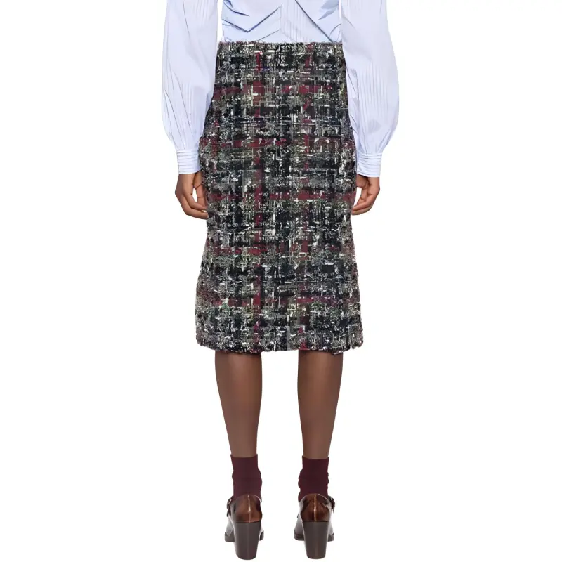 METROCITY Bouclé Midi Skirt-3